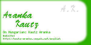 aranka kautz business card